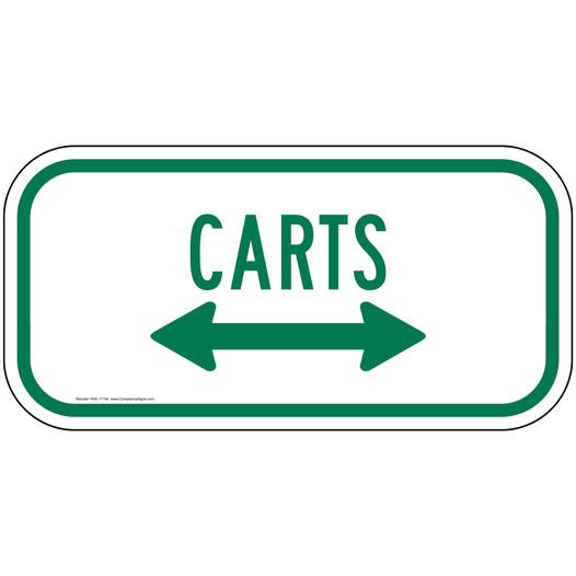 Carts Left / Right Arrow Sign for Recreation