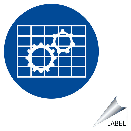 Machine Guarding Required Symbol Label LABEL-CIRCLE-25-a-R Machinery