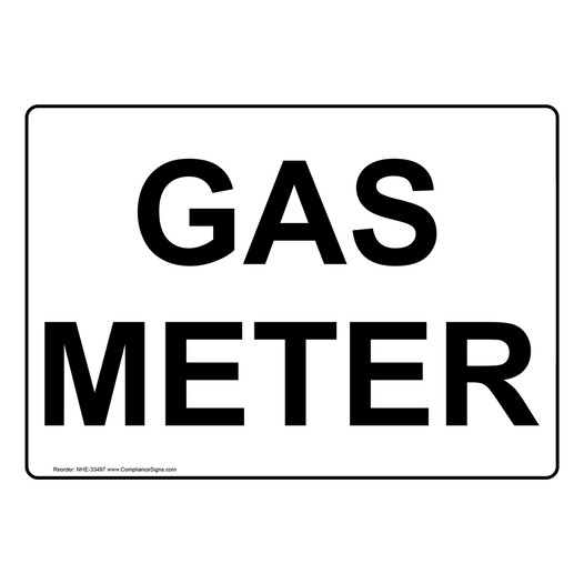 Gas Meter Sign