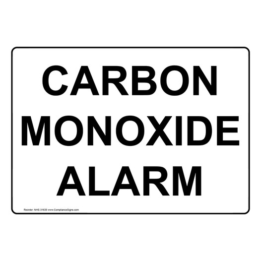 Carbon Monoxide Alarm Sign NHE-31635