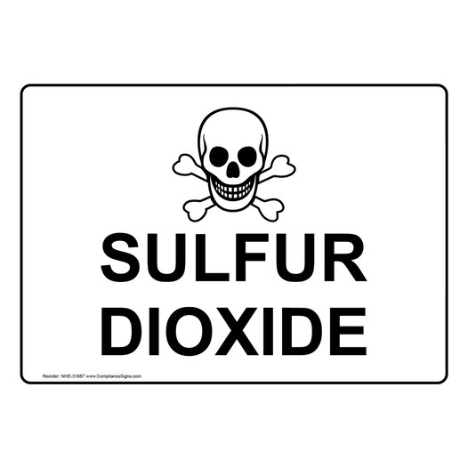 Sulfur Dioxide Sign With Symbol NHE-31687