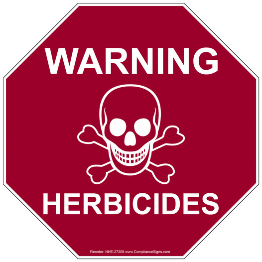 Warning Herbicides Sign for Hazmat NHE-27308