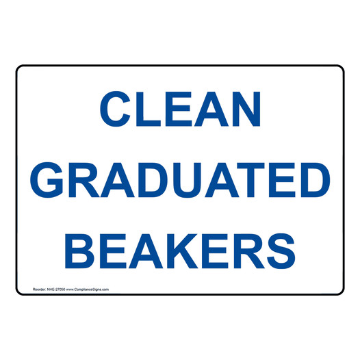 Clean Graduated Beakers Sign NHE-27050