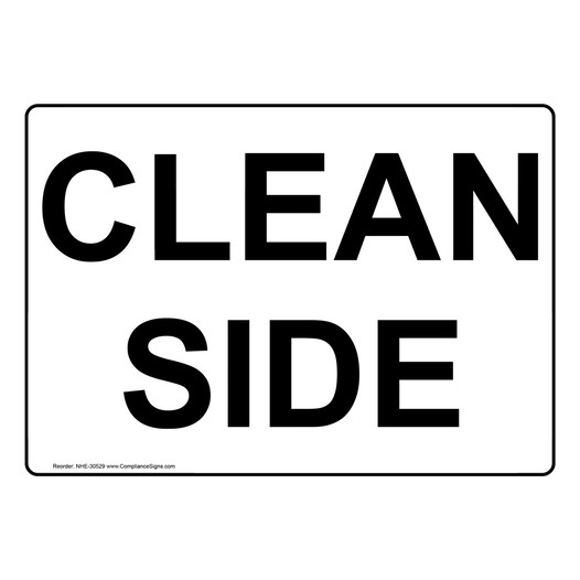 Clean Side Sign NHE-30529