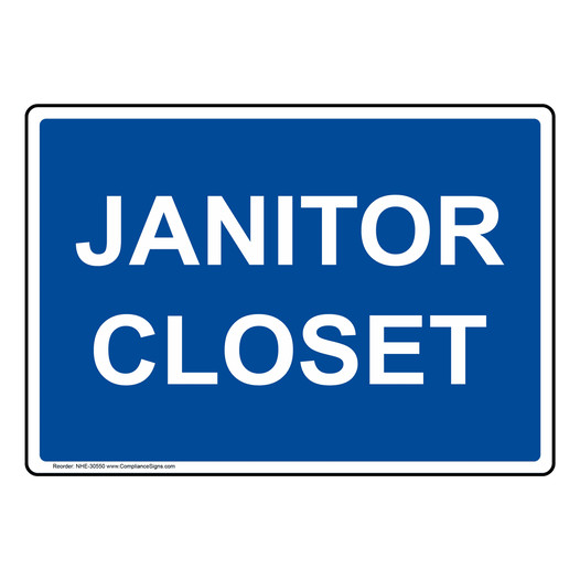 Janitor Closet Sign NHE-30550