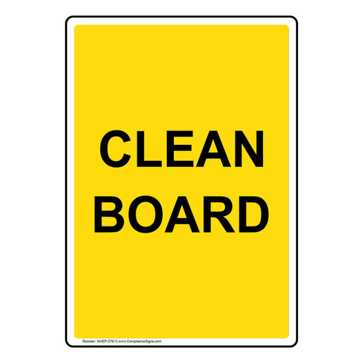 Portrait Clean Board Sign NHEP-27613