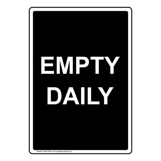 Portrait Empty Daily Sign NHEP-27631