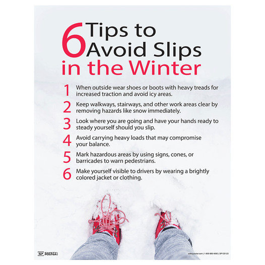 6 Tips To Avoid Slips In The Winter Poster CS599795