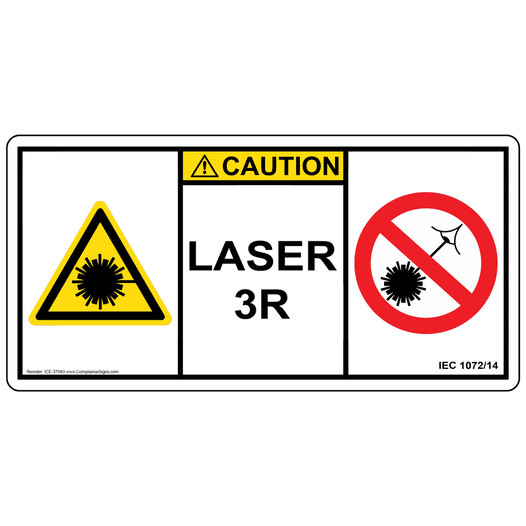 IEC Laser 3R IEC 1072/14 Sign ICE-37993