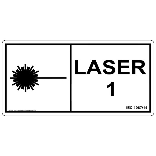 IEC Laser 1 IEC 1067/14 Sign IHE-37988