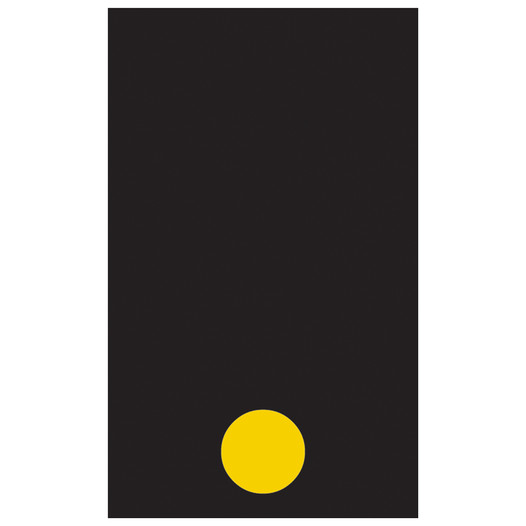 Reflective Yellow-on-Black Dot Symbol Label in 2 Sizes CS103312