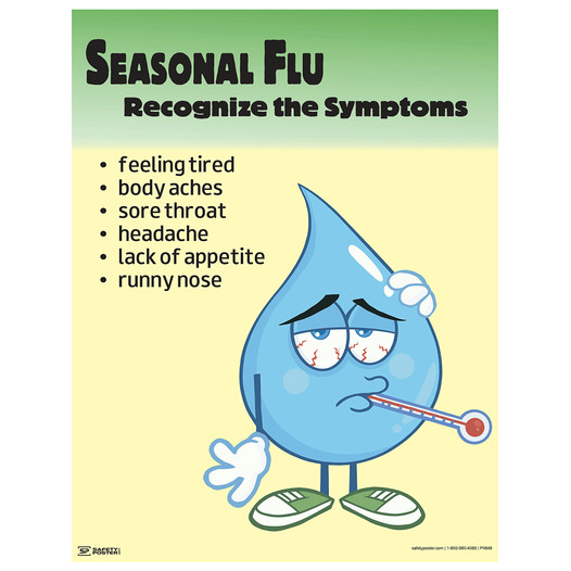 Seasonal Flu Recognize The Symptoms Poster CS501946