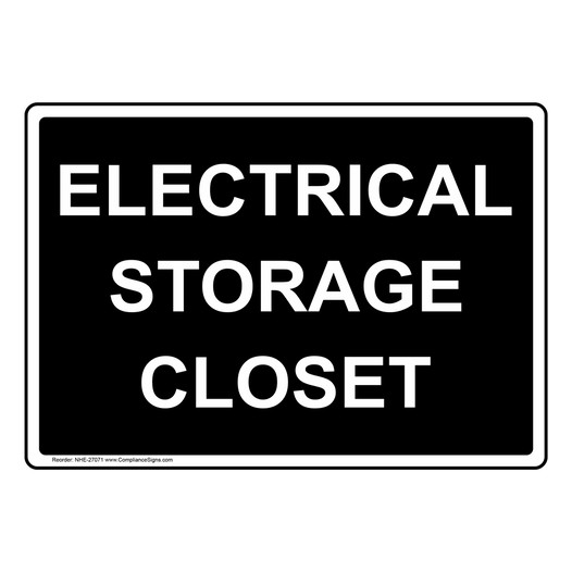 Electrical Storage Closet Sign NHE-27071