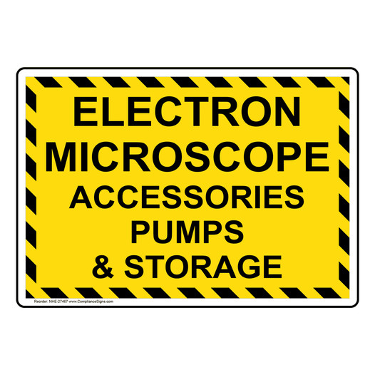 Electron Microscope Accessories Pumps And Storage Sign NHE-27467
