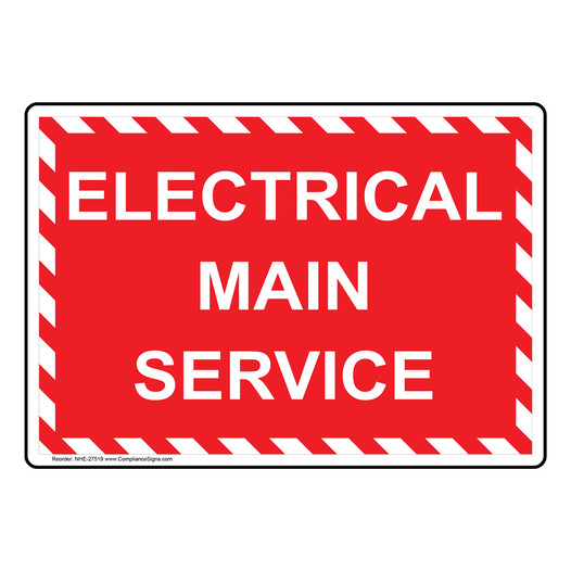 Electrical Main Service Sign NHE-27519