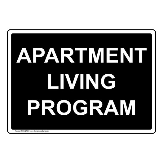 Apartment Living Program Sign NHE-27581