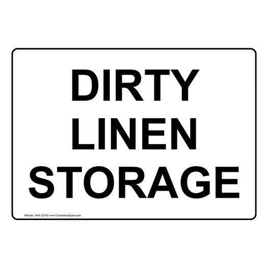 Dirty Linen Storage Sign NHE-32162