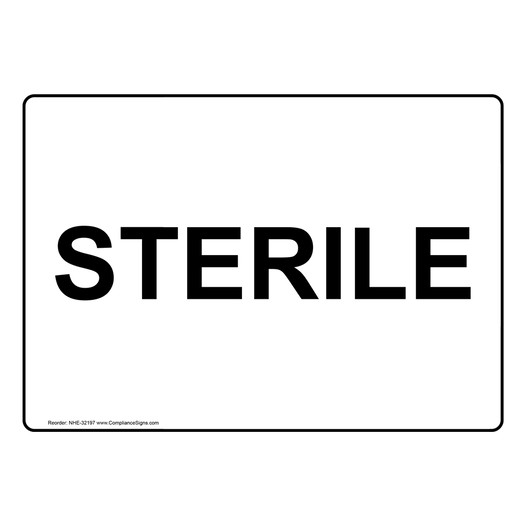 Sterile Sign NHE-32197