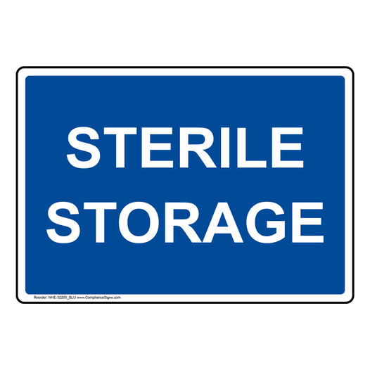 Sterile Storage Sign NHE-32200_BLU