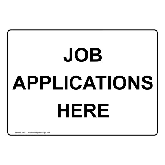 Job Applications Here Sign NHE-32281