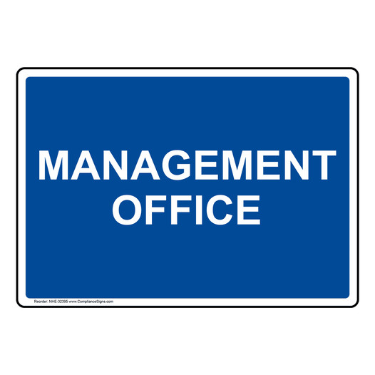 Management Office Sign NHE-32395
