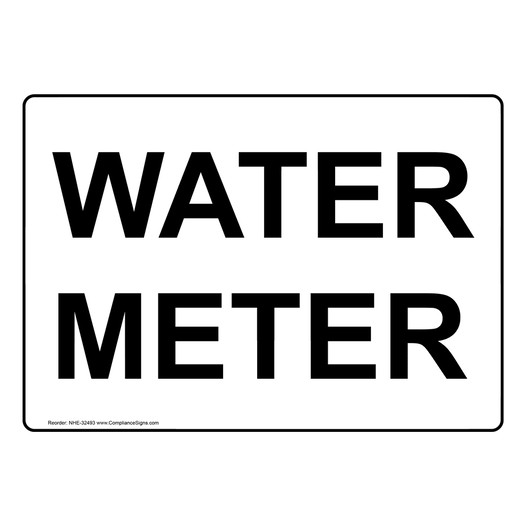 Water Meter Sign NHE-32493