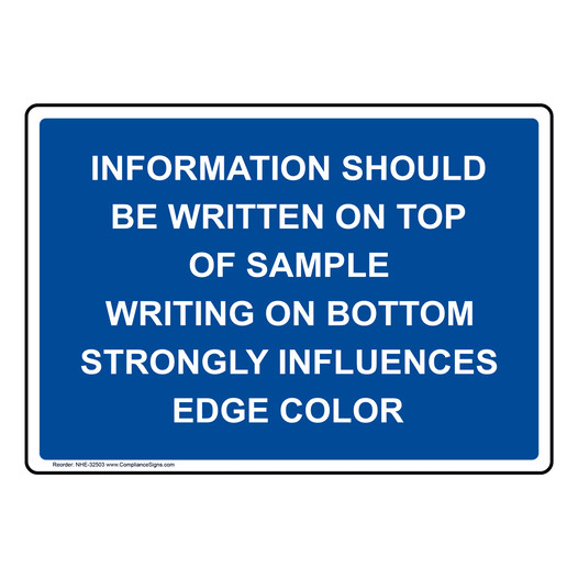 Information Should Be Written On Top Of Sample Sign NHE-32503