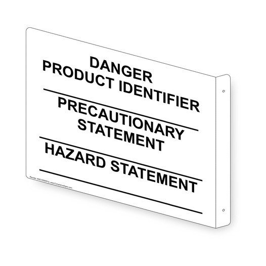 Projection-Mount Danger Product Identifier Sign With Custom Text NHE-50585Proj