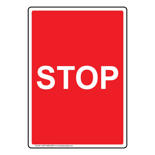 Portrait Stop Sign NHEP-19656_RED