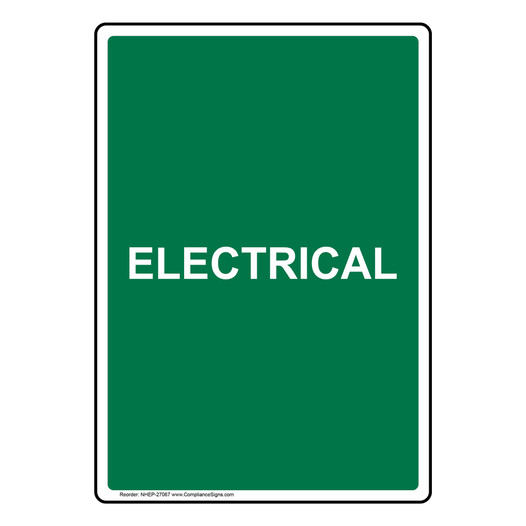 Portrait Electrical Sign NHEP-27067
