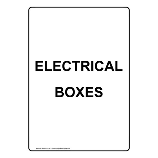 Portrait Electrical Boxes Sign NHEP-27083