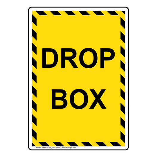 Portrait Drop Box Sign NHEP-35796_YBSTR
