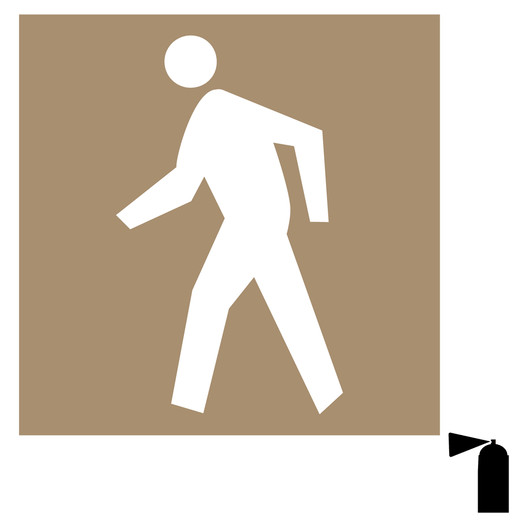 Pedestrian Crossing Symbol Stencil With Symbol NHE-19025 Information