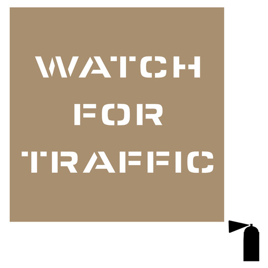 Watch For Traffic Stencil NHE-19061 Information