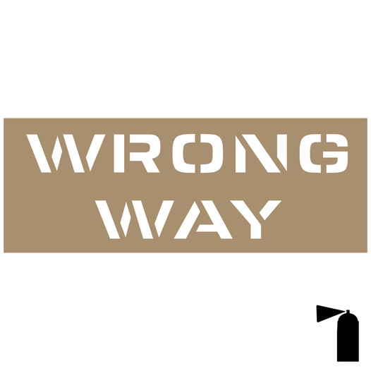 Wrong Way Stencil NHE-19115 Information