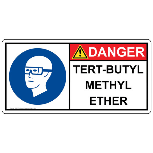 ISO Tert-Butyl Methyl Ether Eye PPE Sign IDE-37240