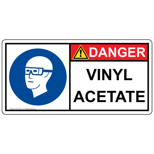 ISO Vinyl Acetate Eye PPE Sign IDE-37244