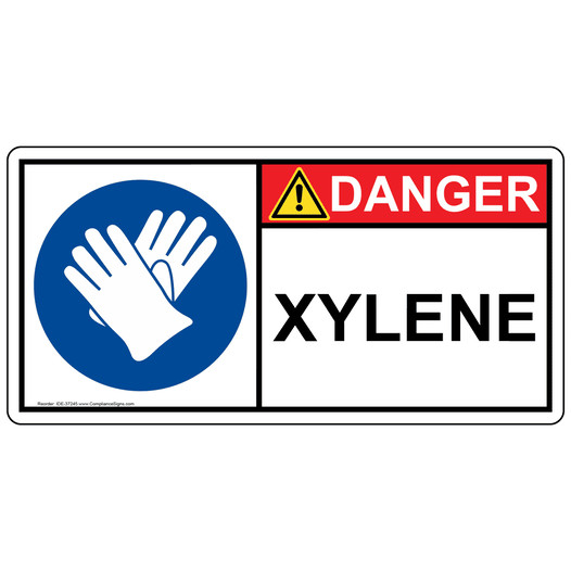 ISO Xylene Gloves PPE Sign IDE-37245