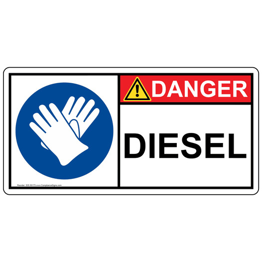 ISO Diesel PPE - Gloves Sign IDE-50173