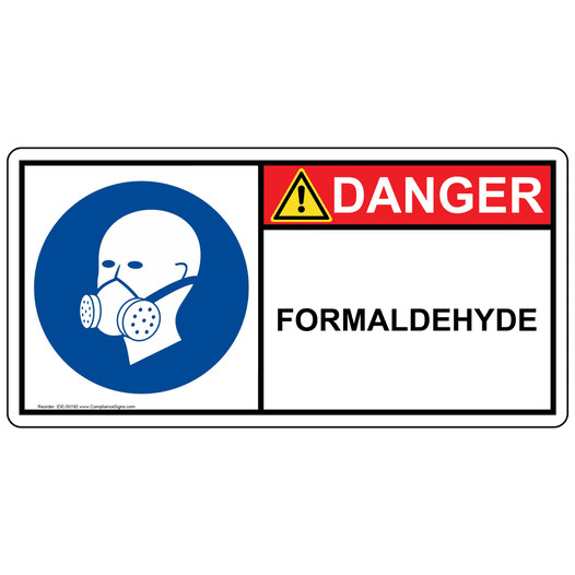ISO Formaldehyde PPE - Respirator Sign IDE-50192