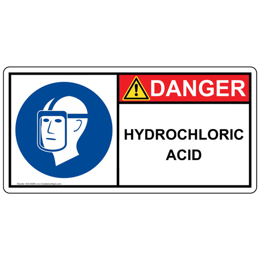 ISO Hydrochloric Acid PPE - General Sign IDE-50206