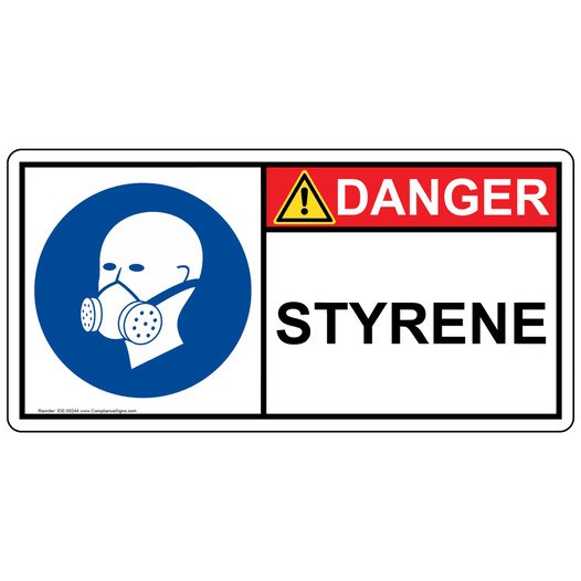 ISO Styrene PPE - Respirator Sign