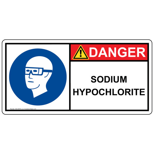 ISO Sodium Hypochlorite PPE - Eye Sign IDE-50755