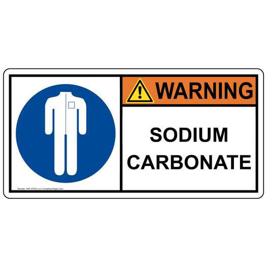 ISO Sodium Carbonate PPE Sign IWE-37232