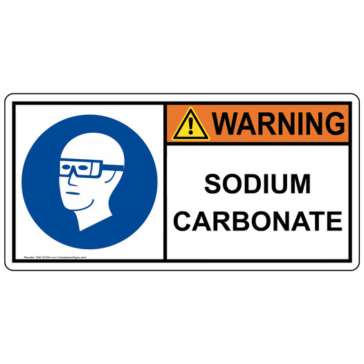 ISO Sodium Carbonate Eye PPE Sign IWE-37234