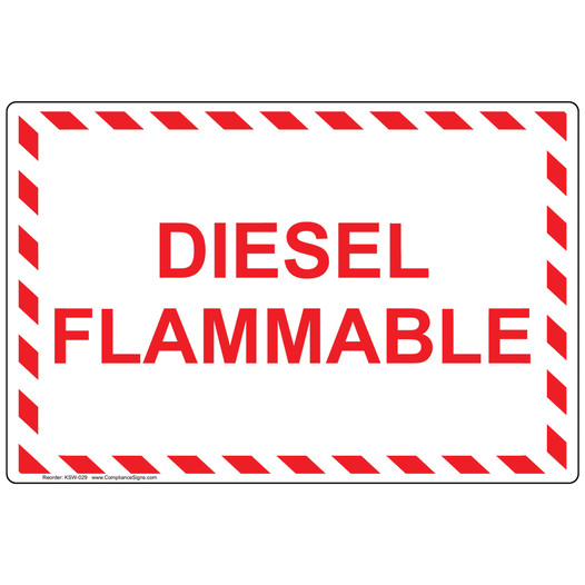 Diesel Flammable Label KSW-029