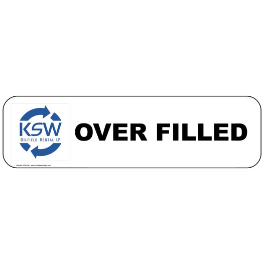 Over Filled Label KSW-041