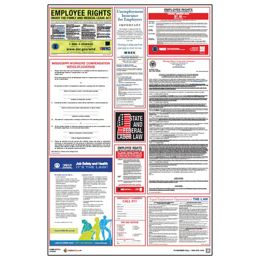 Mississippi Labor Law Combo Poster CS135360