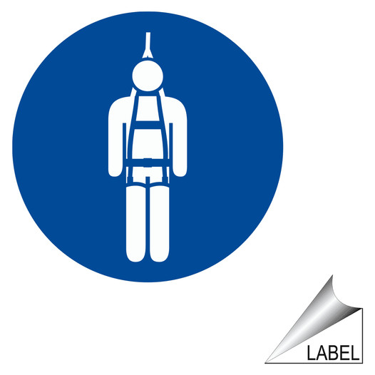 Fall Protection Symbol Label LABEL-CIRCLE-35 Industrial Notices
