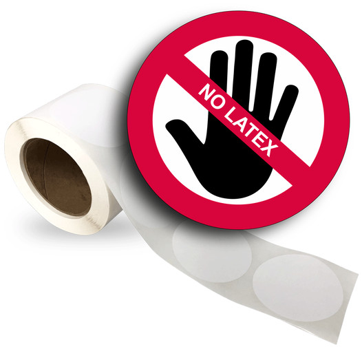 Latex-Allergy Roll Label LDRE-PROHIB_1018